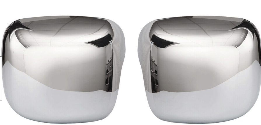 Chrome Hood Mirror Covers For Volvo VNL VN VNM Trucks (2004-2015) - Driver & Passenger Side Set - View #6