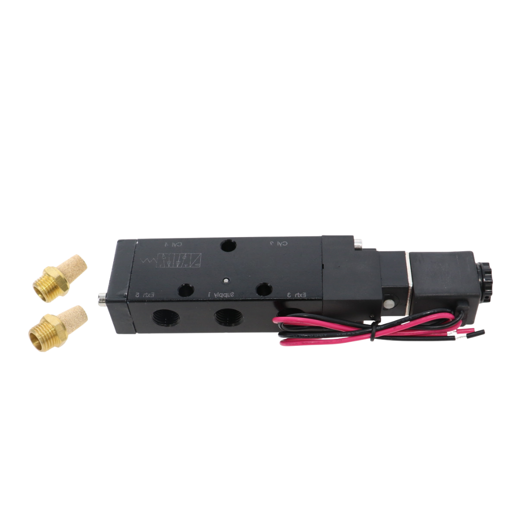 320131 4-Way 12V Electronic Solenoid Valve - Air-piloted assist Replac ...