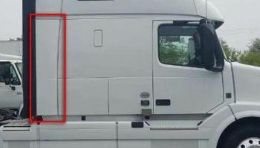 Side Extender Deflector Volvo VNL Side Cab Fairing -Extender - Deflector Lower Part/ Passenger ...